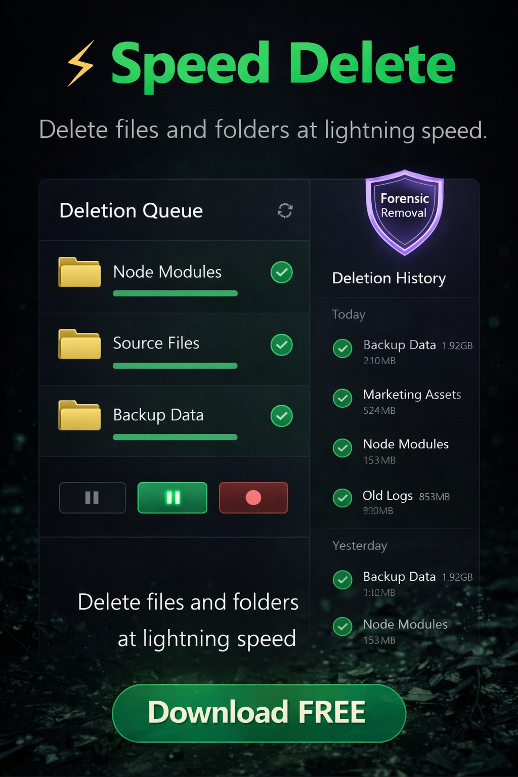 Speed Delete in Action